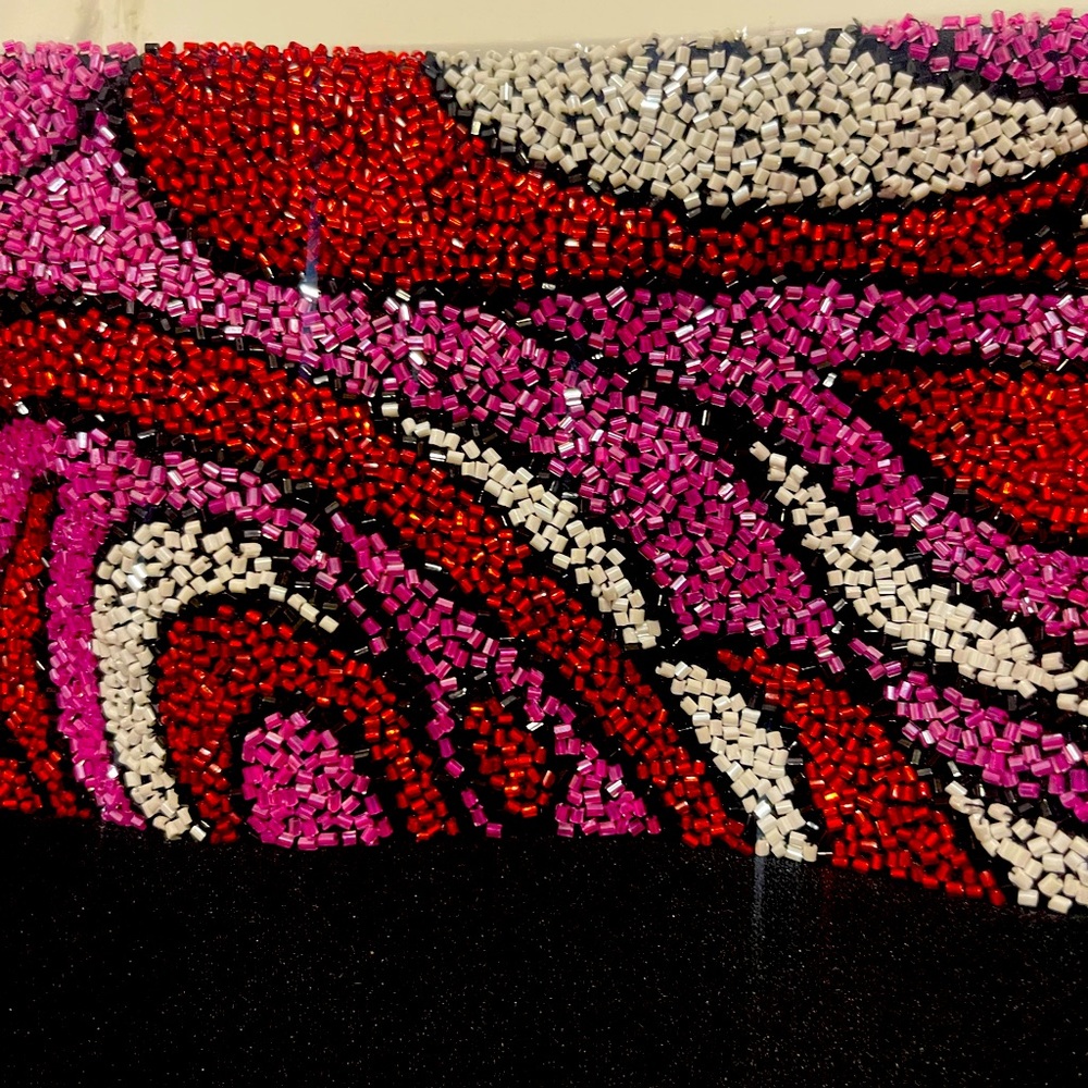 COPY - Nice Mardi Gras Ball gown. Well made, beaded long formal dress.